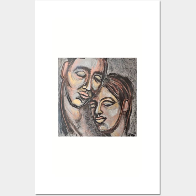 Lovers - The Portrait Of Love 2 Wall Art by CarmenT